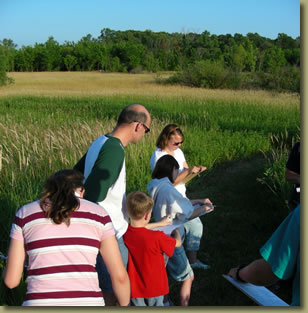 Family participating in Creation Encounter